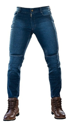 Pantalon Brooklyn Moto Jean Kingman Kevlar Y Protecciones