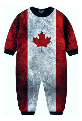Macacão Pijama Bandeira Canada Infantil 