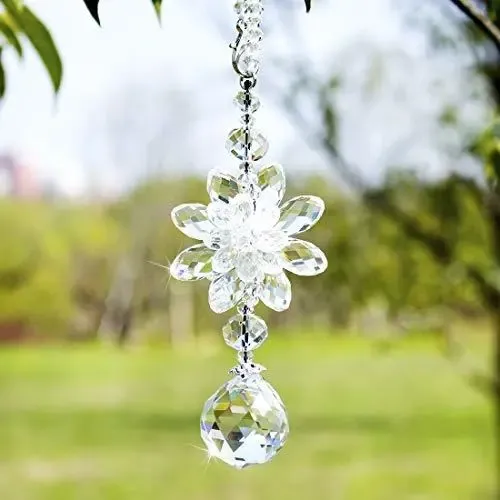 Prisme Cristal Paon 76mm - Attrape-Soleil Arc-en-Ciel - Décoration Fenêtre Feng Shui