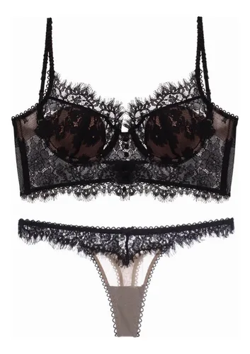 Juego Ropa Interior Push Up Encaje Sección Fina, 2