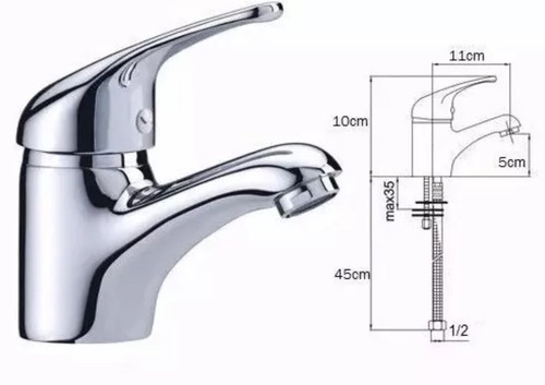 Imagen 2 de 6 de Combo Baño Vanitory Griferia Monocomando Lavatorio Tauro