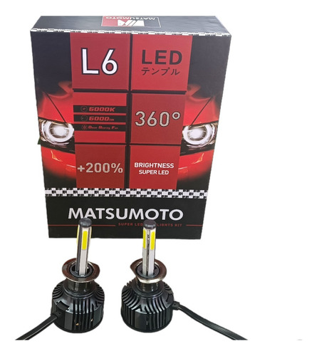 Set Ampolleta Turbo Led H1 6000 Lumenes Matsumoto L6 4 Caras