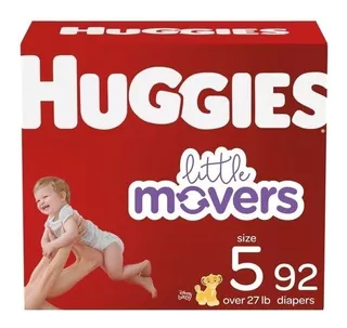 Huggies Little Movers Pañales Tamaño 5, 92 Unidades