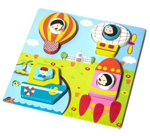 Tabla De Encaje De Madera Juego Didáctico Para Niños