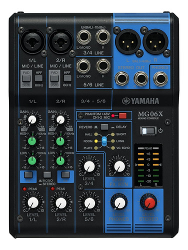 Mixer Yamaha Con Seis Entradas Stereo Con Efectos
