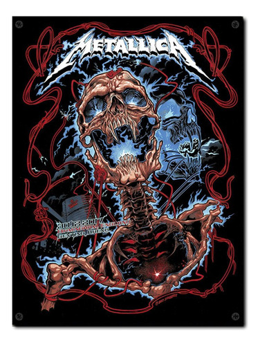 #1694 - Cuadro Decorativo Vintage - Metallica Rock Poster