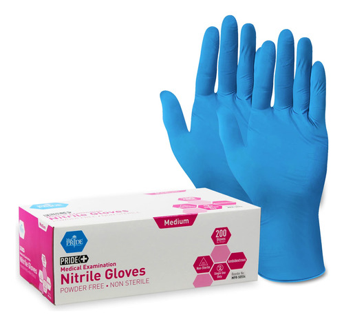 Medpride - Guantes De Nitrilo Para Examen Medico, Caja Media