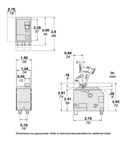 Imagen 8 de 8 de Pastilla Interruptor Termomagnético2polos30a Qo230 Schneider