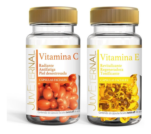 Pack 2 Cáps Faciales Vitamina C + Caps Faciales Vitamina E