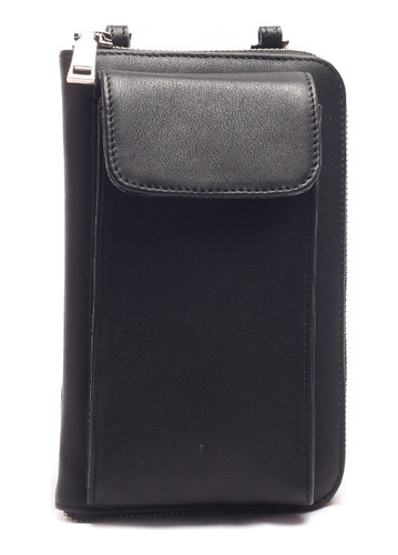 Cartera Porta Celular Guido Mujer Cuero Calidad Cierre