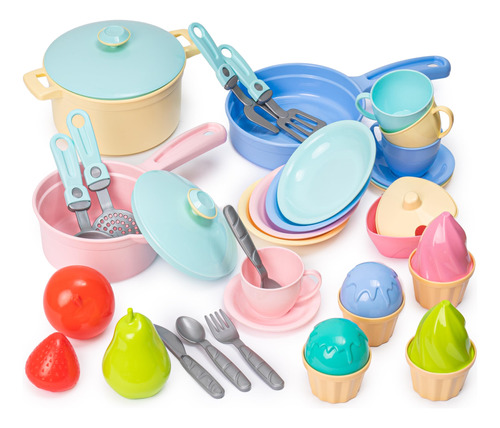 Technok Accesorios De Cocina Para Ninos  Juego De 49 Piezas