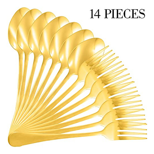 Juego De Cucharas Y Tenedores De Acero Inoxidable