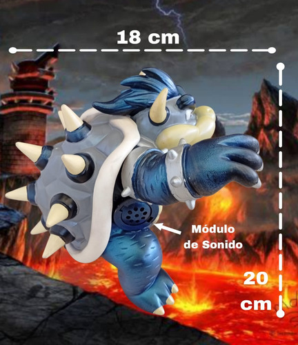 Figura Bowser De Mario Bros Coleccionable Con Sonido 20 Cm