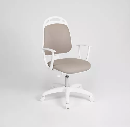 Outlet: Silla de oficina blanca con ruedas