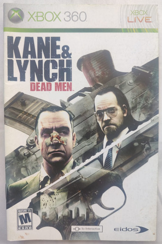 Kane & Lynch Solo Manual Original Xbox 360 (Usado)