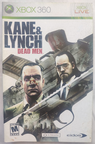 Kane & Lynch Solo Manual Original Xbox 360 