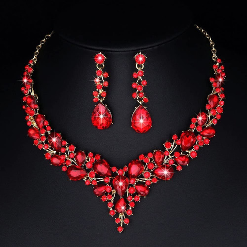 Set De Joyas Para Mujer, Conjunto De Collar Y Pendientes De
