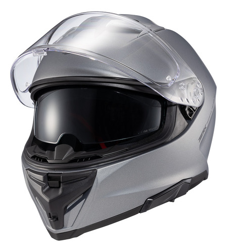 Capacete Fechado Texx Kaiman Tamanho 58 Com Óculos Solar Interno Solido Titanium