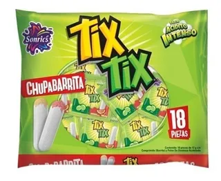 Tix Tix Chupabarrita Bolsa Con 18pz