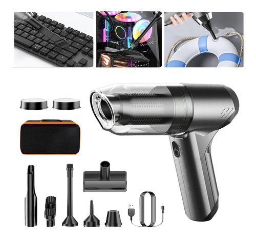 Aspirador De Mano 120 W Con Cepillo Para Gris Con Bolsa