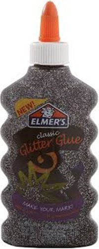 Pegamento Elmers Glitter Brillo Negro Ideal Slime 177ml  