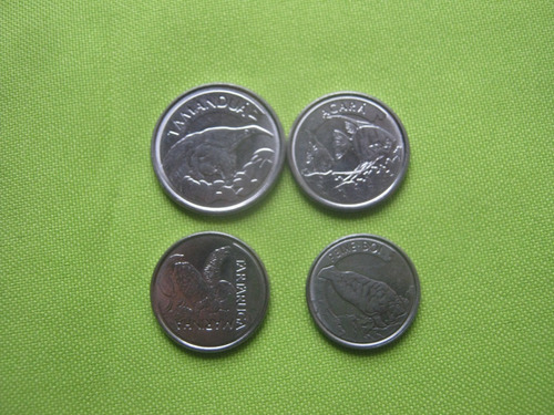 Brasil Lote 4 Monedas Diferentes Cruzeiros Fauna 