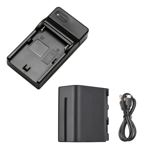 .kit De Bateria E Carregador Para Câmera Np-f960/np-f970