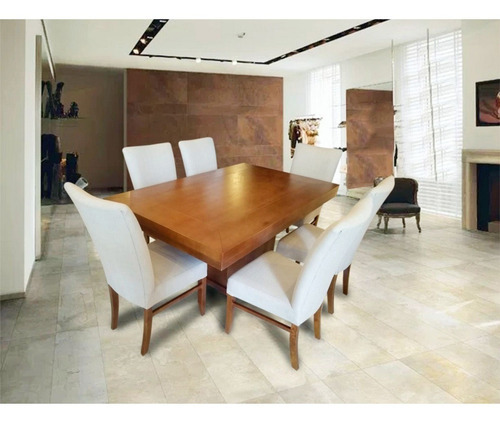 Antecomedor Aquila Tabaco Këssa Muebles Diseño de la tela de las sillas Liso