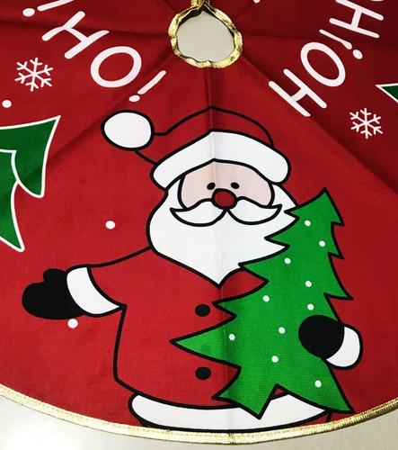 Alfombra roja de Papá Noel con forma de árbol de Navidad, 80 cm