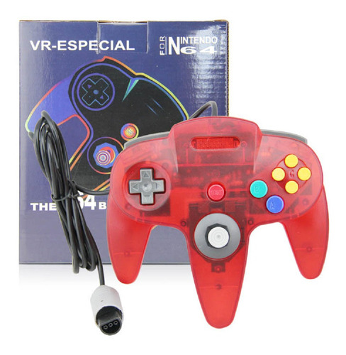 Control Generico Compatible Con N64 Cristal Rojo