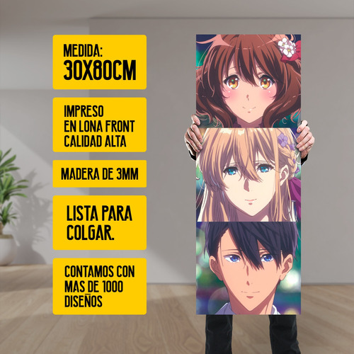 Cuadro Grande 30x80 Cm Violet Evergarden Violet Nerine