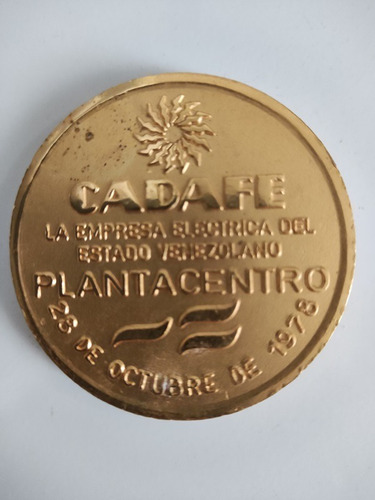 Medalla Planta Centro Cadafe 1978