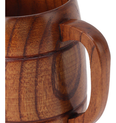 Jarra De Cerveza Hecha A Mano De 300 Ml De Madera Oscura