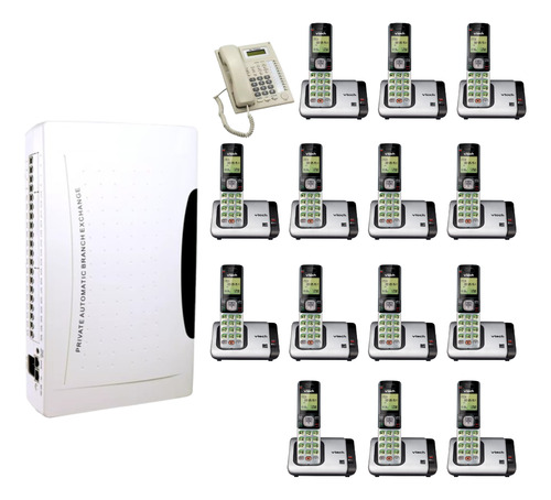 Kit Conmutador 4x16; Tel. Multilínea; 14 Ext Vtech Cs6719