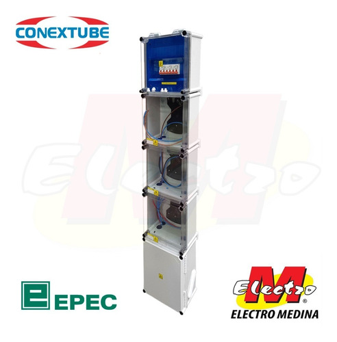 Gabinete 3 Medidor Epec C Termica Conextube  Electro Medina
