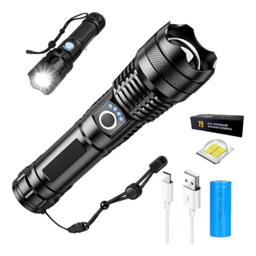 Lanterna Tática Mais Forte Do Mundo T9 Potente Led Cree Usb