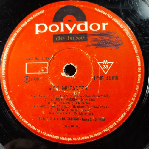 Vinil Lp Os Mutantes 1968 Mono, Chia Mas Não Pula