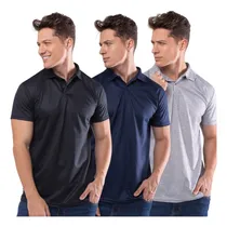 Comprar Kit 3 Camisas Gola Polo Masculina Blusa Slim Atacado Piquet