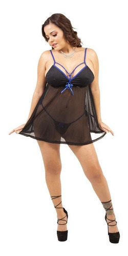 Lencería Sensual Mujer Priscila Babydoll Curvy Bd74