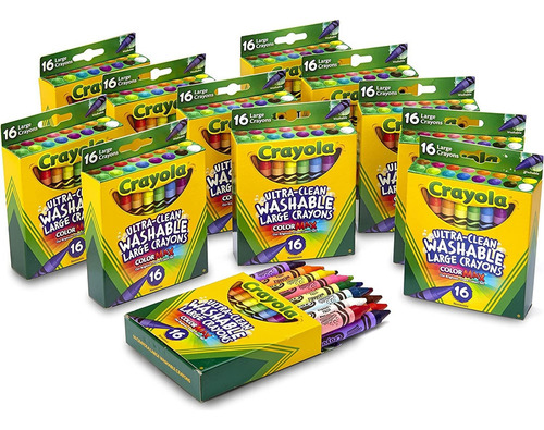 Crayola Ultra Clean Washable Large Crayons, Bulk School Supp