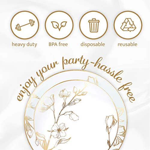 32 Piece Combo Plates Set Includes 16 7'' Inch Plates &...