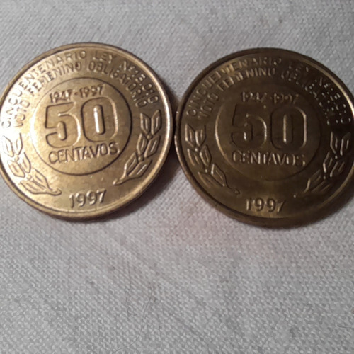 Moneda 50 Centavos Argentina 50 Años Ley 13010 -c- Ver Envío