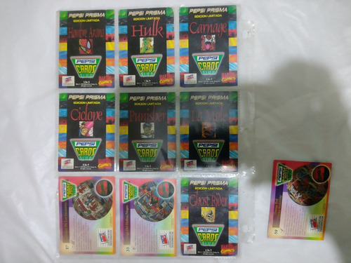 Pepsi Cards Marvel Prismas 10 Tarjetas Diferentes (Usado)