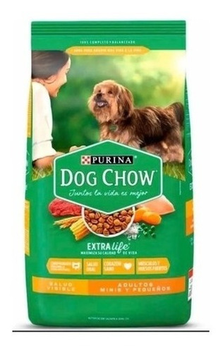 Alimento Dog Chow Adulto Raza Mini Y Pequeña Extra Life 10kg