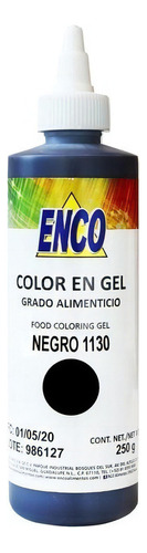 Color Gel Negro Reposteria 250 Grs. Enco 1130-250