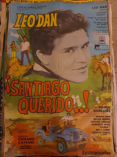  Afiche De Cine Original Santiago Querido Leo Dan 368