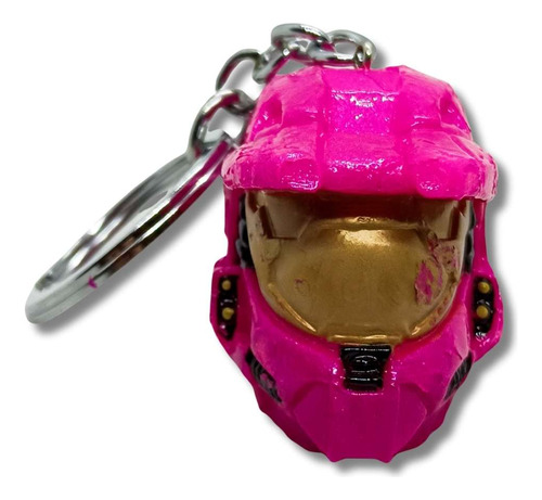 Llavero Casco Halo Fucsia