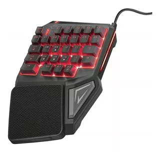 Teclado Keypad Trust Assa Gxt 888 Semi Mecanico Gaming Rgb