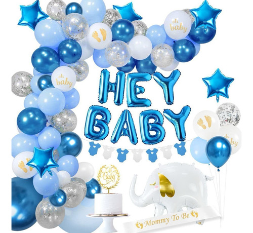 Globo Metálico Fiesta Decoración Kit **baby Shower** 71 Pzas