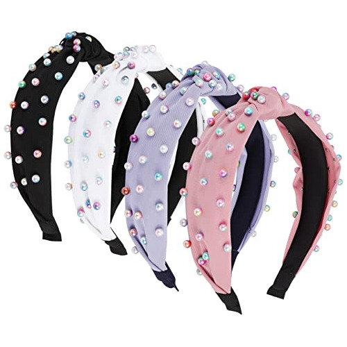 Jaciya Headbands For Women 4 Pack Pearl Headbands For 2xmnj